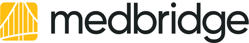 MedBridge logo with a yellow and white graphic and "medbridge" in black lowercase letters.